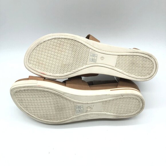 Eileen Fisher Womens Tan Nubuck Platform Sandals With Crisscross Straps Size 10 - Picture 8 of 10